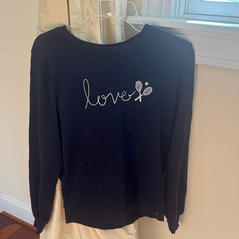 LOFT Navy XS Tennis 🎾 Love Sweatshirt like new